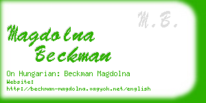 magdolna beckman business card